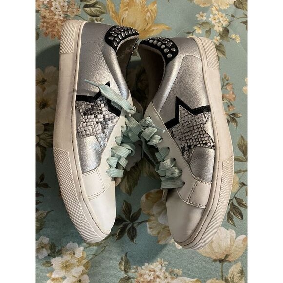 Steve Madden Sienna Philosophy Gold Snake Sneaker Womens Size 10M Used - Picture 4 of 7